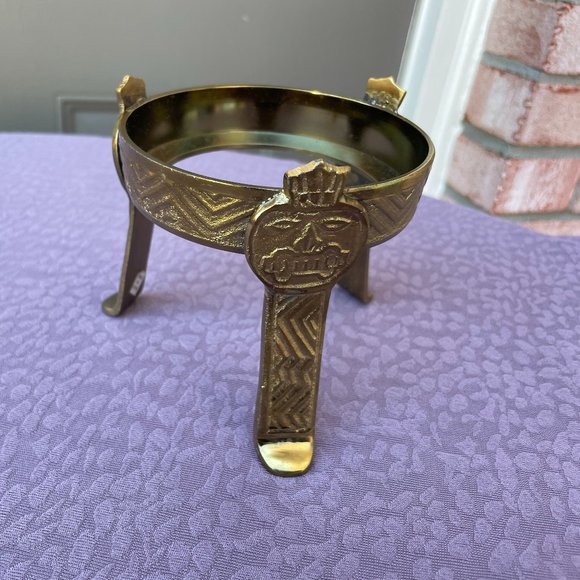 Vintage Brass Small Vase Holder - Picture 2 of 8